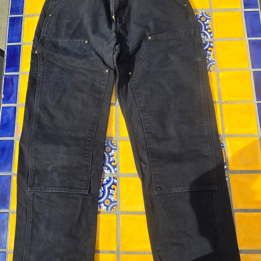 Carhartt B136 - Dble Front Washed Duck Original Fit Pant Factory 2nds-Blk 34x32